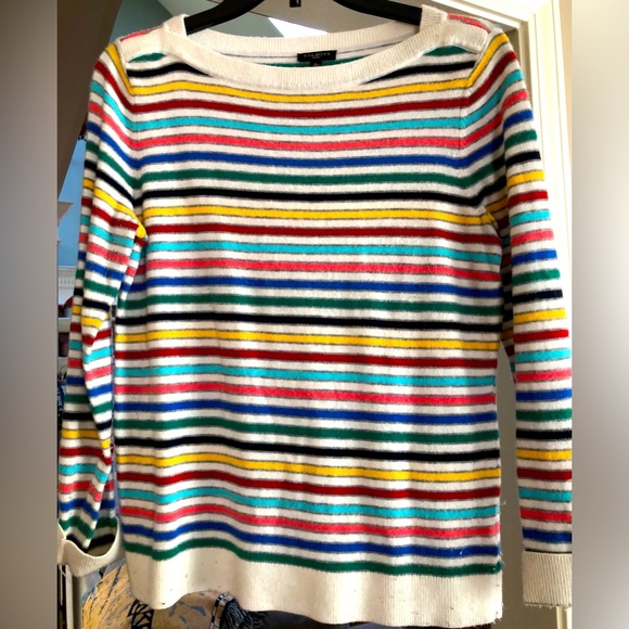 Talbots Sweaters - TALBOT'S Multi Colored Horizontal Stripes Sweater  Nylon & Lambs Wool  Size Sp